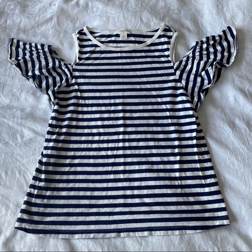 3/$15 Crewcuts flutter sleeve t shirt size 14 EUC